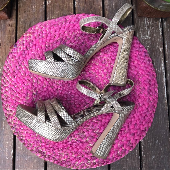 Sam Edelman Gold Platforms - Size 11 - Picture 2 of 8